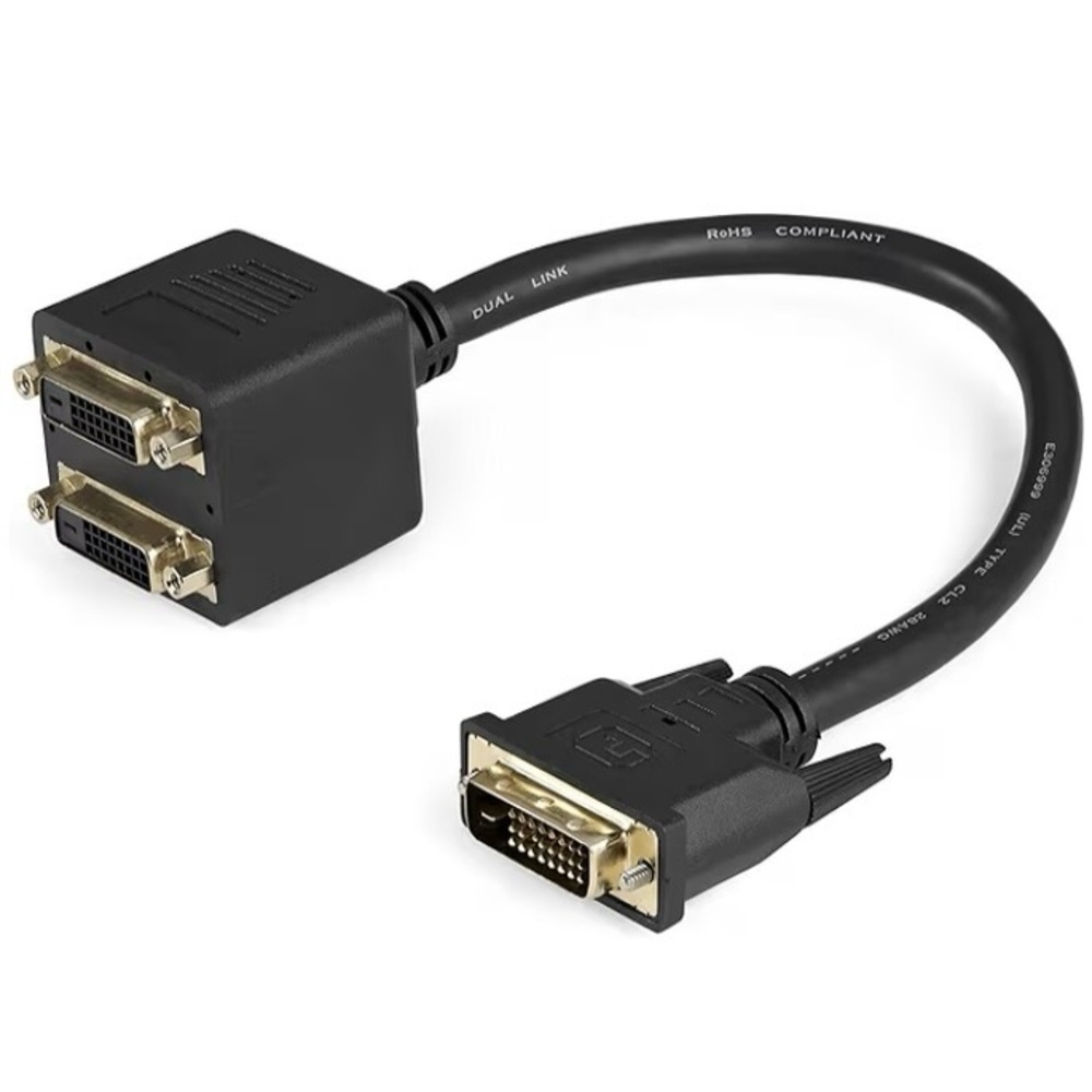 StarTech.com 1ft DVI Splitter Cable - M/F DVI-D to 2x DVI-D Dual Video Splitter